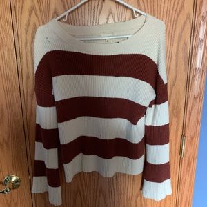 Gilded Intent Distressed Bell Sleeve Sweater